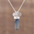 Labradorite pendant necklace, 'Moonlight Crystal' - Labradorite and Sterling Silver Crystal Pendant necklace (image 2) thumbail