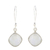 Rainbow moonstone dangle earrings, 'Sea Glass' - Sterling and 4 Carat Rainbow Moonstone Dangle Earrings thumbail