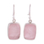 Rose quartz dangle earrings, 'Beloved Blush' - Rose Quartz and Sterling Silver Dangle Earrings from India thumbail