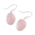 Rose quartz dangle earrings, 'Rosy Sky' - Rose Quartz Cabochon Dangle Earrings from India (image 2c) thumbail