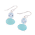 Blue topaz and chalcedony dangle earrings, 'Regal Air' - Blue Topaz and Chalcedony Prong Set Dangle Earrings (image 2c) thumbail