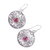 Garnet dangle earrings, 'Shalimar Gardens' - Dangle Earrings Hand Crafted in Sterling with Garnets (image 2b) thumbail