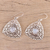 Rainbow moonstone dangle earrings, 'Jali Frieze' - Rainbow Moonstone and Sterling Silver Dangle Earrings (image 2b) thumbail