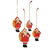 Papier mache ornaments, 'Bringing Gifts' (set of 4) - Papier Mache Santa Ornaments (Set of 4) from India