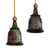 Papier mache ornaments, 'Bells of Kashmir' (set of 5) - Papier Mache Bell Ornaments (Set of 5) from India