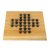 Teak wood solitaire game, 'Mind Power' - Teak Wood and Glass Solitaire Game from India