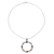 Rhodium plated multi-gemstone pendant necklace, 'Wreath of Colors' - Rhodium Plated Multi-Gem Necklace from India