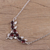 Rhodium plated garnet pendant necklace, 'Regal Scarlet' - Rhodium Plated Garnet and Silver Pendant Necklace from India (image 2b) thumbail