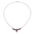 Rhodium plated garnet pendant necklace, 'Regal Scarlet' - Rhodium Plated Garnet and Silver Pendant Necklace from India (image 2c) thumbail