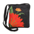 Cotton blend sling, 'Lovely Blossom' - Embroidered Floral Cotton Sling Handbag from India (image 2a) thumbail