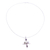 Multi-gemstone pendant necklace, 'Curvy Cross' - Cross-Shaped Multi-Gemstone Pendant Necklace from India (image 2c) thumbail
