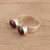 Garnet wrap ring, 'Red Appeal' - Oval Garnet and Sterling Silver Wrap Ring from India