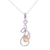 Rhodium plated citrine pendant necklace, 'Sunny Twist' - Rhodium Plated Citrine Pendant Necklace from India