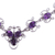Rhodium plated amethyst link necklace, 'Purple Grandeur' - Rhodium Plated Amethyst Link Necklace from India (image 2b) thumbail