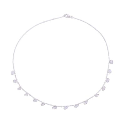 Rainbow moonstone pendant necklace, 'Twinkling Rainbow' - Faceted Rainbow Moonstone Pendant Necklace from India