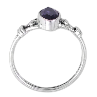 Iolite cocktail ring, 'Glorious Marquise' - Iolite and Sterling Silver Cocktail Ring from India