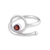 Garnet single stone ring, 'Solidarity' - Single Stone Sterling Silver Ring with Garnet from India thumbail