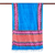 Mantón de seda - Chal de seda con estampado de bloques en azul caribeño de la India
