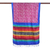 Mantón de seda - Mantón de seda multicolor con flecos estampados en bloques de la India