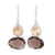 Smoky quartz and citrine dangle earrings, 'Regal Air' - Smoky Quartz and Citrine Gemstone Dangle Earrings thumbail