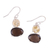 Smoky quartz and citrine dangle earrings, 'Regal Air' - Smoky Quartz and Citrine Gemstone Dangle Earrings (image 2c) thumbail