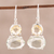 Prasiolite and citrine dangle earrings, 'Regal Air' - Faceted Prasiolite and Citrine Earrings from India (image 2) thumbail