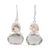 Prasiolite and citrine dangle earrings, 'Regal Air' - Faceted Prasiolite and Citrine Earrings from India thumbail