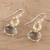 Prasiolite and citrine dangle earrings, 'Regal Air' - Faceted Prasiolite and Citrine Earrings from India (image 2b) thumbail