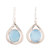 Chalcedony dangle earrings, 'Inland Sea' - Blue Chalcedony and Sterling Silver Dangle Earrings thumbail