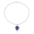 Lapis lazuli pendant necklace, 'Cobalt Charm' - Sterling Silver and Lapis Lazuli Pendant Necklace from India
