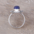 Lapis lazuli cocktail ring, 'Royal Eye' - Eye-Shaped Lapis Lazuli Cocktail Ring from India