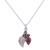 Garnet pendant necklace, 'Scarlet Admiration' - Sterling Silver and Garnet Pendant Necklace from India thumbail