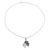 Garnet pendant necklace, 'Scarlet Admiration' - Sterling Silver and Garnet Pendant Necklace from India (image 2b) thumbail