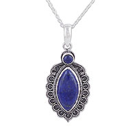 Featured review for Lapis lazuli pendant necklace, Indian Sophisticate