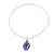 Lapis lazuli pendant necklace, 'Indian Sophisticate' - Indian Sterling Silver and Lapis Lazuli Pendant Necklace