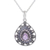 Amethyst pendant necklace, 'Mauve Mist' - Pear Shaped Amethyst and Sterling Silver Pendant Necklace