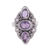 Amethyst cocktail ring, 'Beautiful Lavender' - Sparkling Amethyst and Silver Cocktail Ring from India