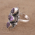 Amethyst cocktail ring, 'Beautiful Lavender' - Sparkling Amethyst and Silver Cocktail Ring from India