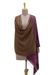 Silk shawl, 'Kalinga Mystique' - Handwoven Golden Brown Striped 100% Silk Shawl from India thumbail