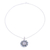Blue topaz and rainbow moonstone pendant necklace, 'Floral Windmill' - Blue Topaz and Rainbow Moonstone Pendant Necklace from India