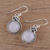 Rainbow moonstone dangle earrings, 'Iridescent Beauty' - Rainbow Moonstone and Silver Dangle Earrings from India