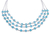 Chalcedony link necklace, 'Aqua Royalty' - Chalcedony and Sterling Silver Link Necklace from India