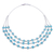 Chalcedony link necklace, 'Aqua Royalty' - Chalcedony and Sterling Silver Link Necklace from India