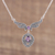 Amethyst pendant necklace, 'Purple Wings' - Faceted Amethyst and Silver Pendant Necklace from India
