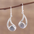 Labradorite dangle earrings, 'Nebulous Charm' - Faceted Labradorite and Silver Dangle Earrings (image 2) thumbail