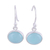 Chalcedony dangle earrings, 'Aqua Aurora' - Aqua Blue Chalcedony and Silver Dangle Earrings thumbail