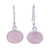 Rose quartz dangle earrings, 'Pink Aurora' - Dangle Earrings with Sterling Silver and Rose Quartz thumbail