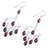 Garnet chandelier earrings, 'Majestic Raindrops' - Garnet and Sterling Silver Chandelier Earrings from India (image 2b) thumbail