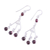 Garnet chandelier earrings, 'Mystic Swing' - Red Garnet Chandelier Earrings from India (image 2c) thumbail