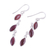 Granat-Baumelohrringe, 'Crimson Trail - Lange Ohrringe aus Granat und Sterlingsilber